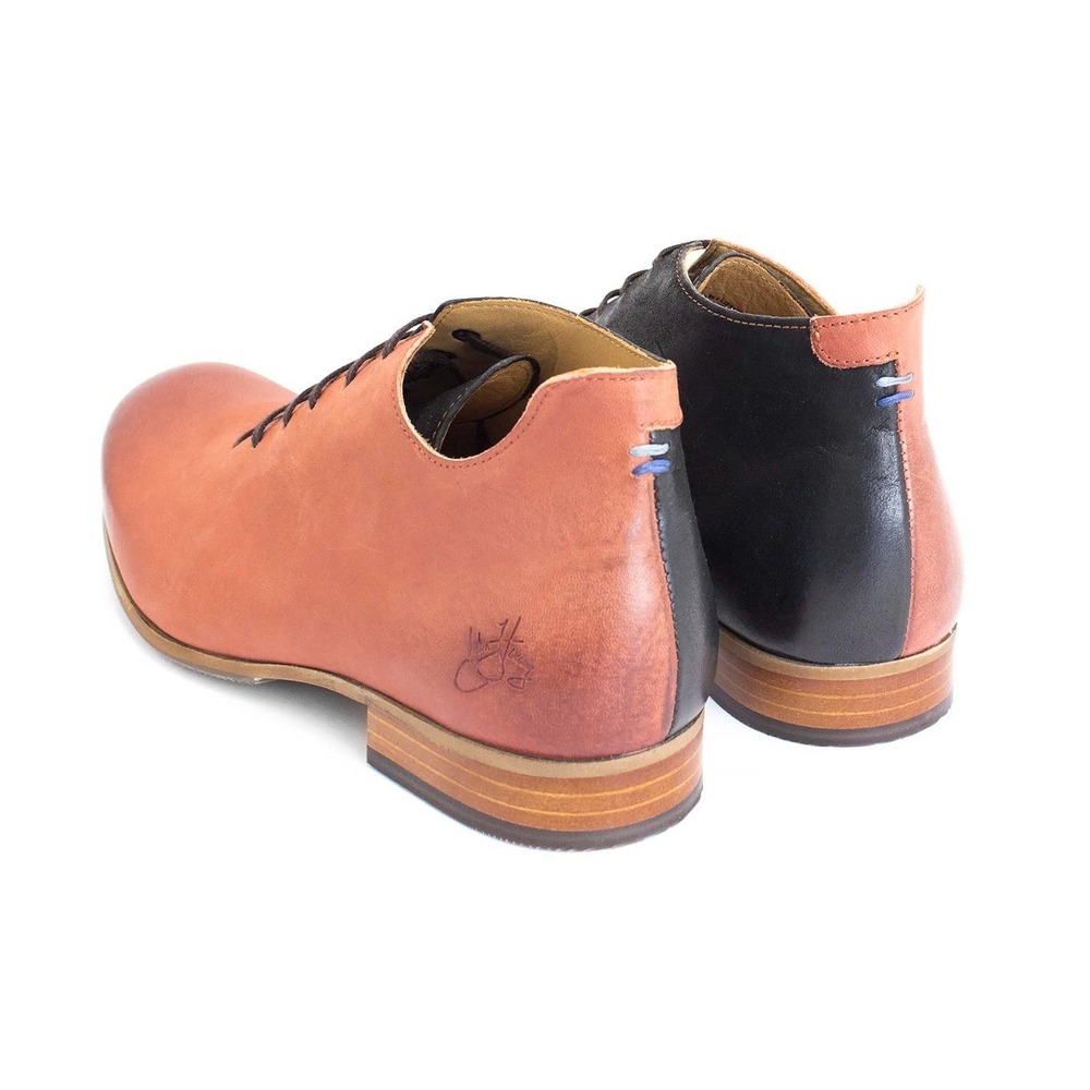John Fluevog Radio CJRT Lace-up Ankle Boots Women 10 Leather Comfort Rusty Brown - Picture 16 of 16